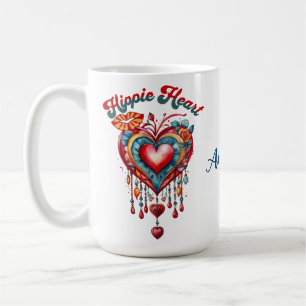 Hippie Heart Coffee 15 oz Tasse