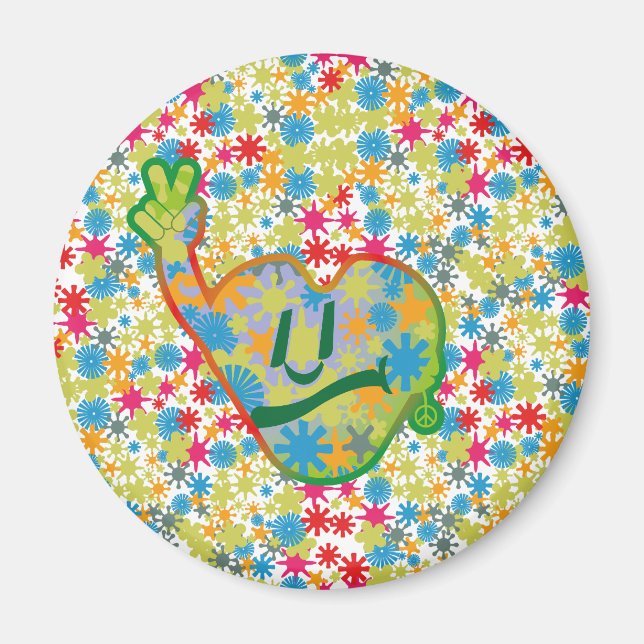 Hippie Heart ICON 2024 BY MASANSER Magnet (Vorne)