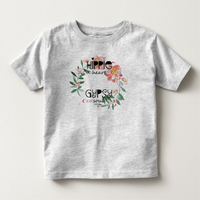 Hippie-Herz-Sinti und Roma-Soul Kleinkind T-shirt (Vorderseite)
