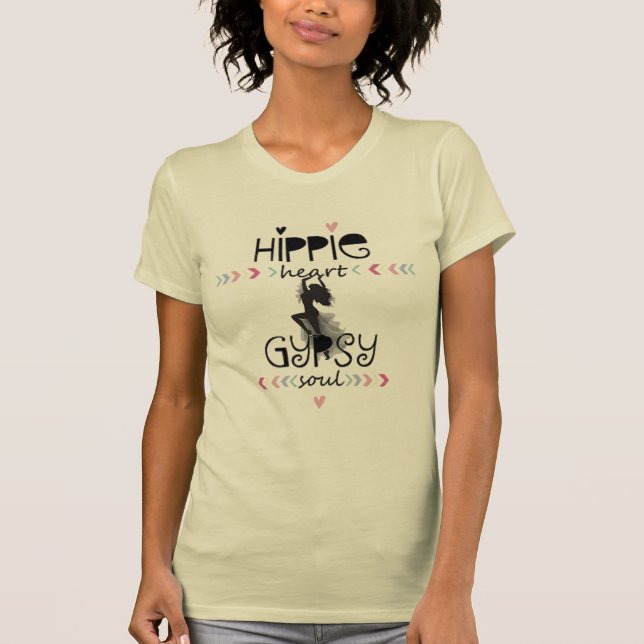 Hippie-Herz-Sinti und Roma-Soul T-Shirt (Vorderseite)