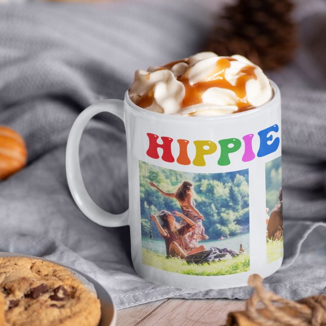 Hippie Holidays Custom Retro 70er Foto farbenfroh Kaffeetasse (Von Creator hochgeladen)