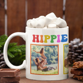 Hippie Holidays Farbenfrohe Regenbogen Retro 70er  Kaffeetasse