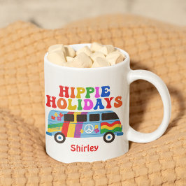 Hippie Holidays Niedlich Retro 70er Custom Christm Kaffeetasse