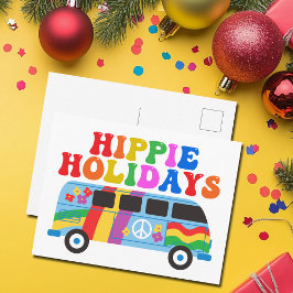 Hippie Holidays Niedlich Retro 70er Van Holiday Postkarte