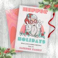 Hippie Holidays Weihnachten Retro Weihnachtskarte