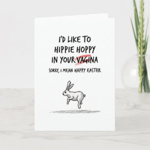 Hippie Hoppy Ostern Lustige Karte