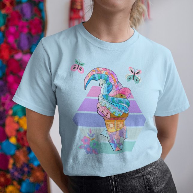 Hippie Ice Creme Cone T-Shirt (Von Creator hochgeladen)