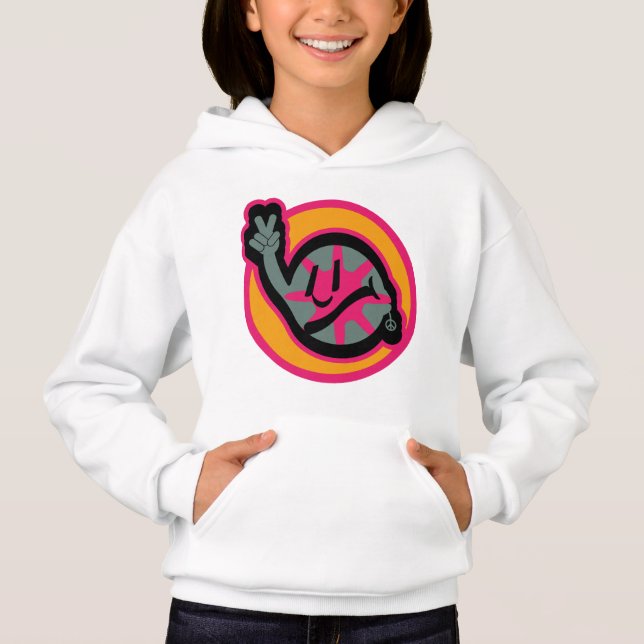 HIPPIE ICON flowers FACE 2023 BY MASANSER Hoodie (Vorderseite)