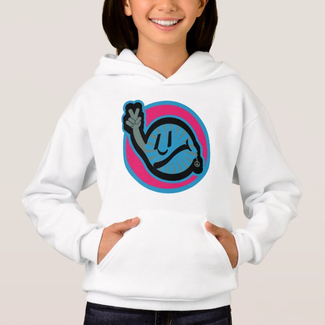 HIPPIE ICON flowers FACE 2023 BY MASANSER Hoodie (Vorderseite)