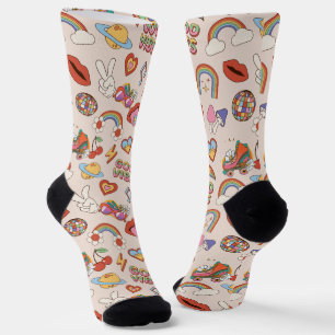 Hippie-Ikonen-Muster Socken