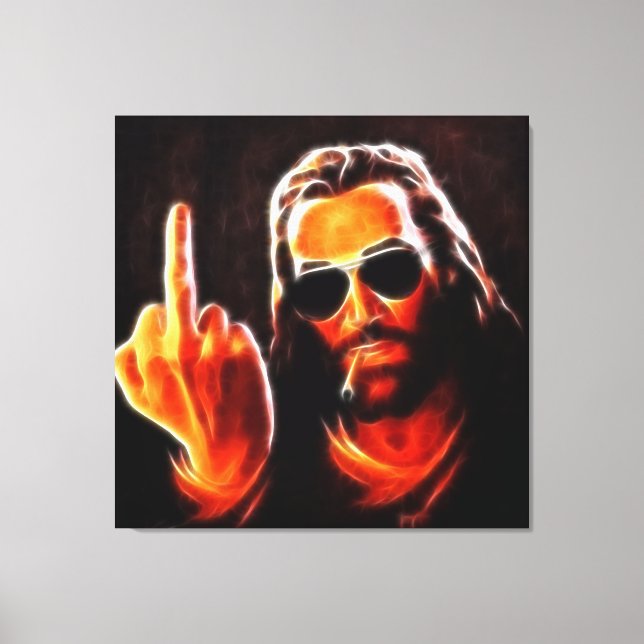 Hippie Jesus Leinwanddruck (Vorderseite)