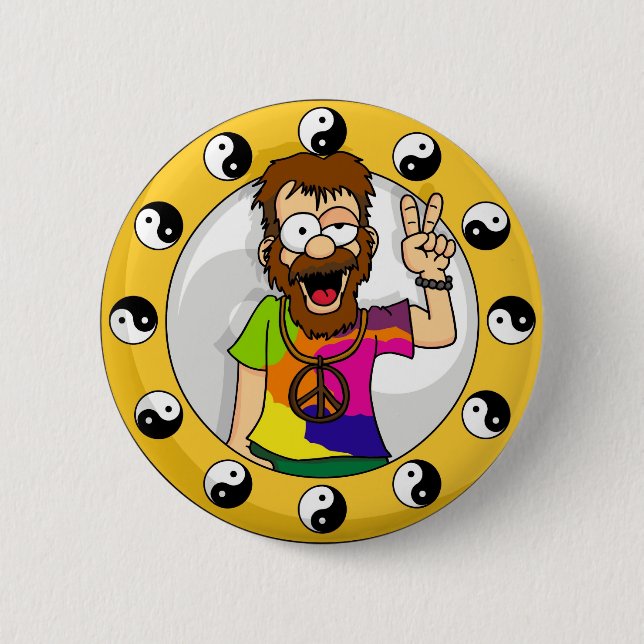 Hippie-Knopf Button (Vorderseite)
