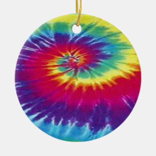 Hippie-Krawattent-stück Keramik Ornament (Vorne)