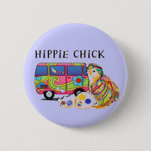 Hippie-Küken Button