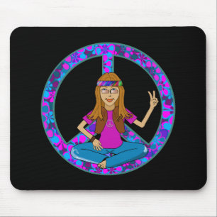Hippie-Küken Mousepad