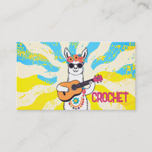 Hippie Lama Strickfaser Handspinngarn Visitenkarte