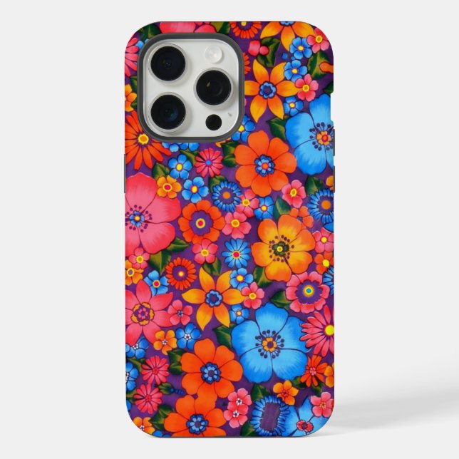 Hippie Liebe Blume Telefoncase iPhone Hülle (Rückseite)