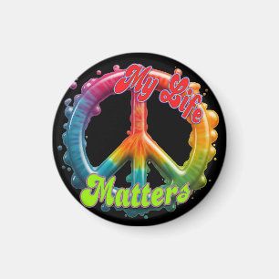 Hippie Liebe Frieden Leben Zählt Custom Magnet