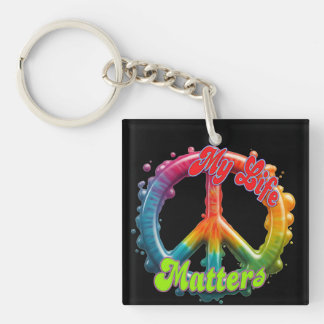 Hippie Liebe Frieden Leben Zählt Custom  Schlüsselanhänger