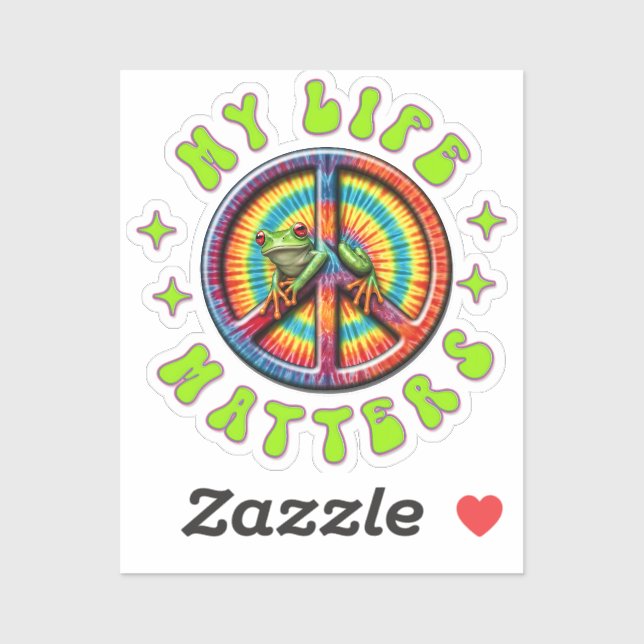 Hippie Love Peace Life Matters Custom  Aufkleber (Blatt)