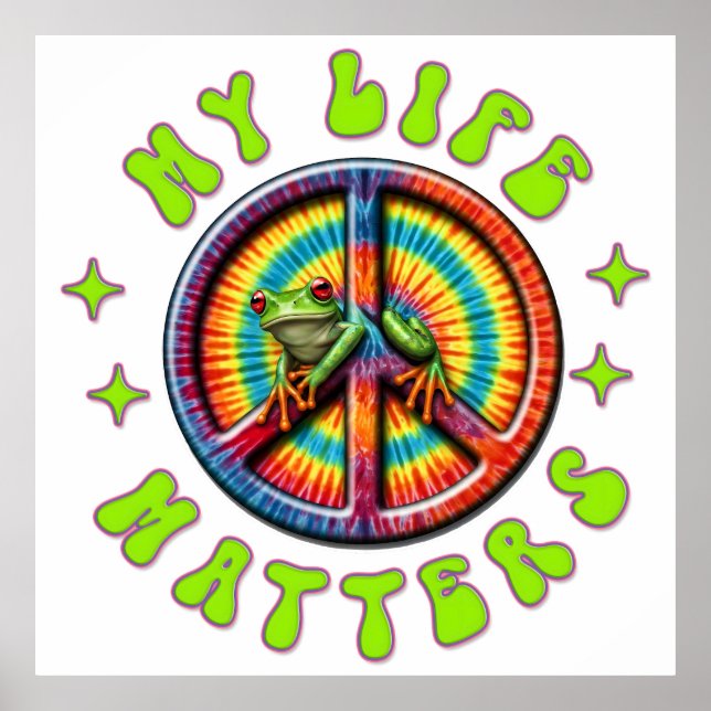 Hippie Love Peace Life Matters Custom  Poster (Vorne)