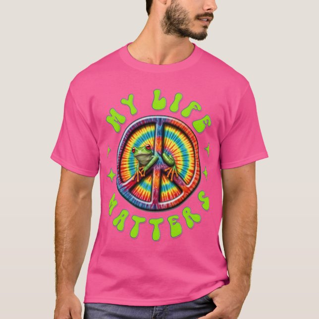Hippie Love Peace Life Matters Custom  T-Shirt (Vorderseite)