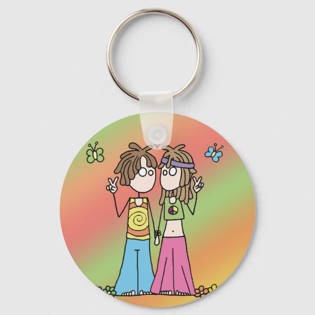 Hippie Lovers Schlüsselanhänger (Vorderseite)