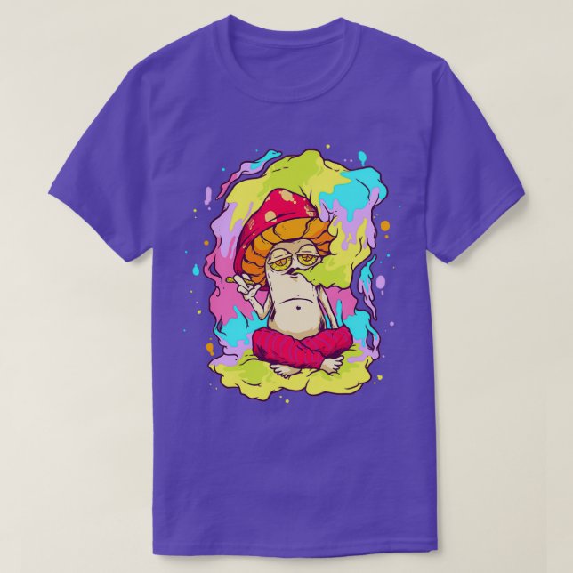 Hippie Magic Mushroom Fungus Psilocybin Cotattcor T-Shirt (Design vorne)
