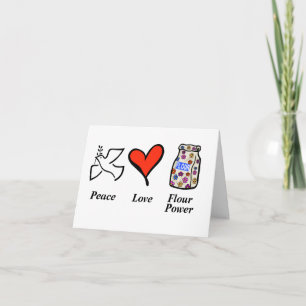 Hippie Mehl Power Backgrillkarte Karte