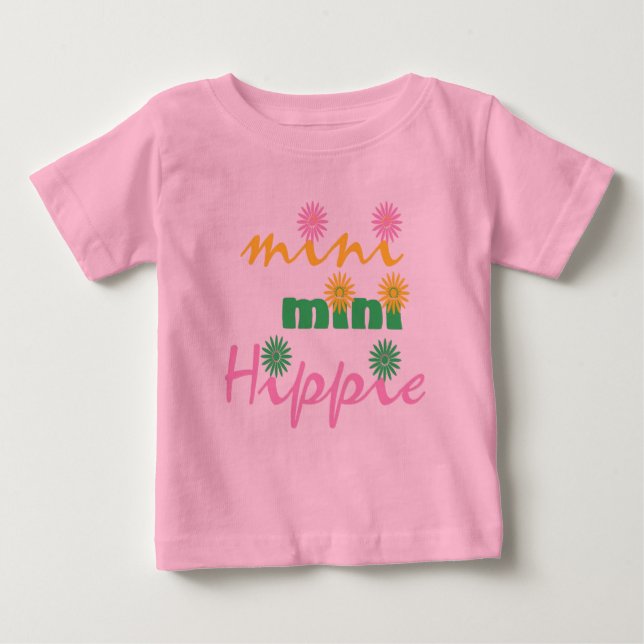 Hippie Mini Mini Hippie Säugling T - Shirt (Vorderseite)