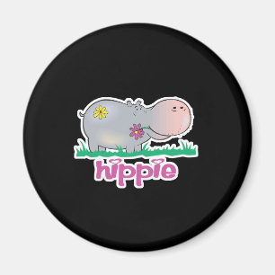 Hippie Nilpferd Magnet
