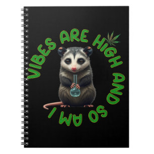 Hippie Opossum Stoned Vibes Lustiger Humor Cute  Notizblock