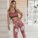 Hippie Orange Floating Floral Gemustert | LEGGINGS<br><div class="desc">Hippie Orange Floating Floral Gemustert | Leggings - Groovy mit unseren Hippie Collection-Leggings aus den 60er Jahren,  die sich hervorragend für den Alltag eignen.</div>