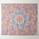 Hippie-PastellfarbVintages Fraktal-Kaleidoskop Wandteppich (Vorderseite (Horizontal))