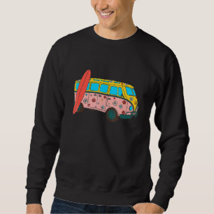 Hippie Peace Bus Retro Van Blume Camper Sommer Sweatshirt