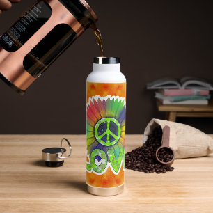Hippie Peace Gefärbte Krawatte Liebe Tumbler Flasc Trinkflasche