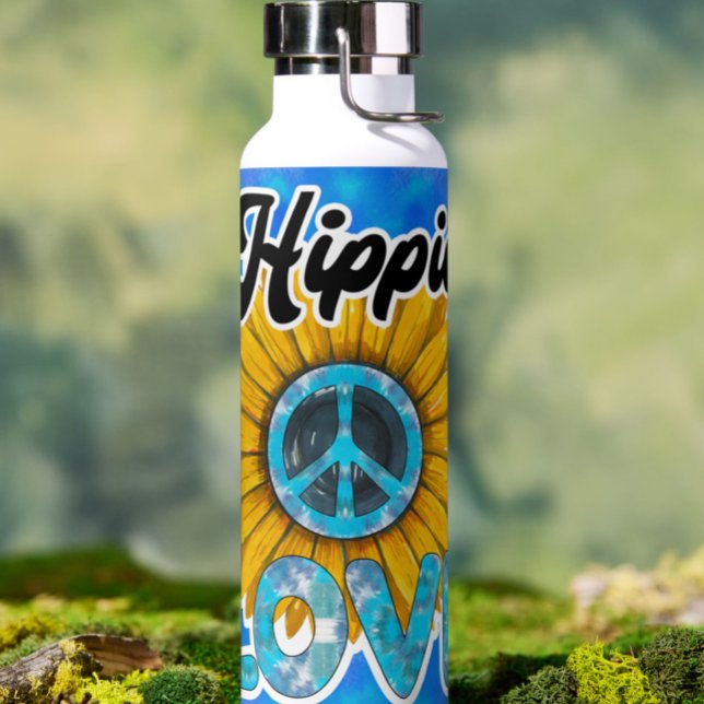Hippie Peace Gefärbte Krawatte Liebe Tumbler Flasc Trinkflasche (Von Creator hochgeladen)