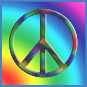 Hippie Peace LG Aufkleber