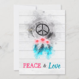 *~ Hippie Peace Liebe 60er Baby Neutral Dusche Einladung