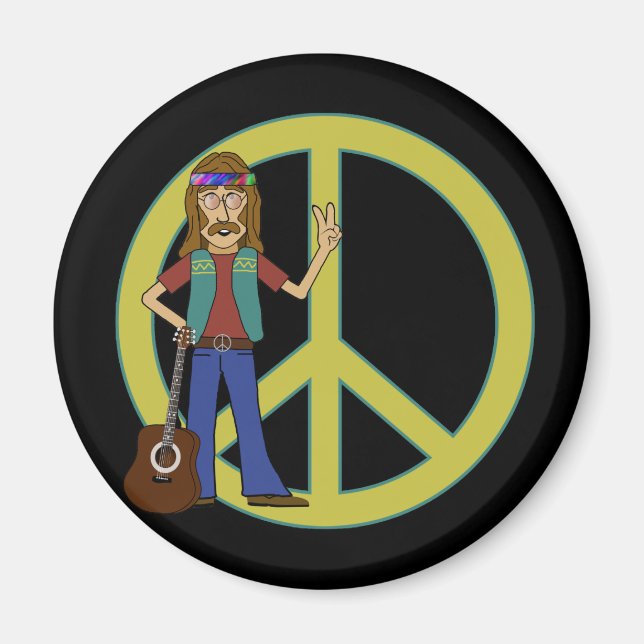 Hippie Peace Magnet (Vorne)