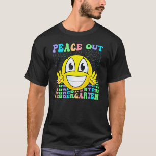 Hippie Peace Out Kindergarten-Lehrer Kind letzter  T-Shirt