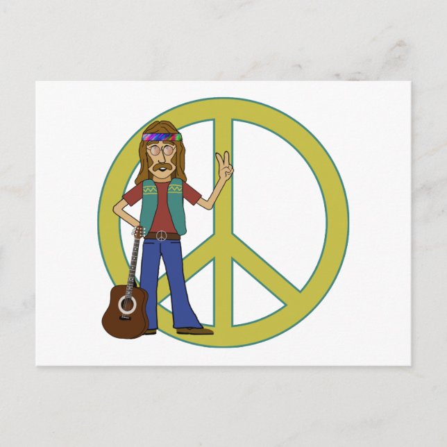 Hippie Peace Postkarte (Vorderseite)