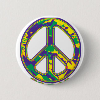 Hippie Peace Sign 60er 70er Button