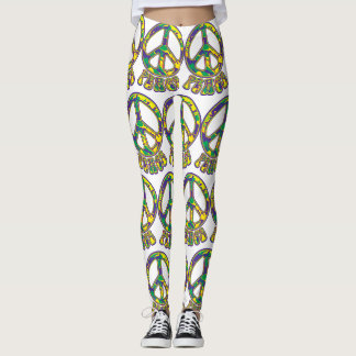 Hippie Peace Sign 60er 70er Leggings