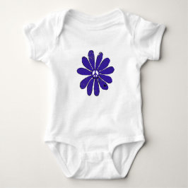HIppie Peace Sign Blume Lila erschüttertes Aussehe Baby Strampler