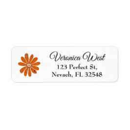 Hippie Peace Sign Blume Orange Distressed Look