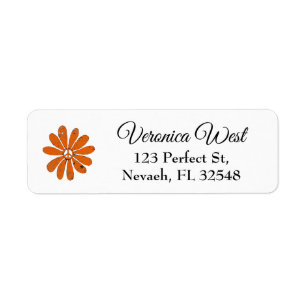 Hippie Peace Sign Blume Orange Distressed Look