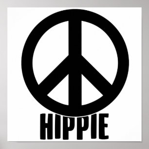 Hippie   Peace Sign Hippies Kostümgeschenk Idee Poster