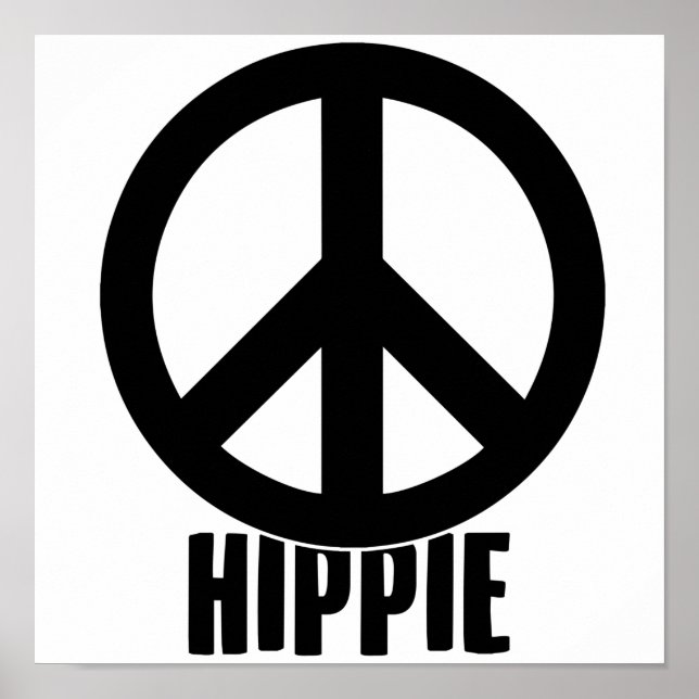 Hippie | Peace Sign Hippies Kostümgeschenk Idee Poster (Vorne)