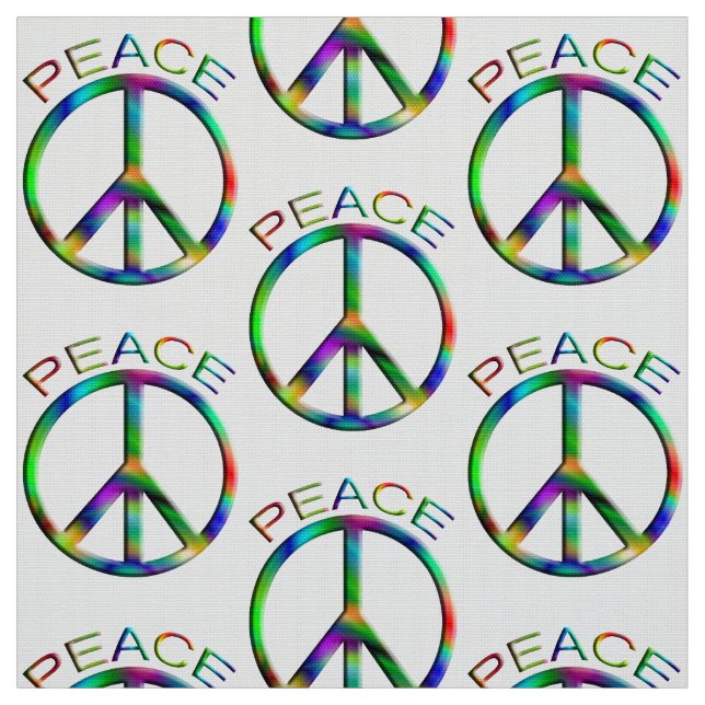 Hippie Peace Sign Krawatte Dye Stoff (Muster)